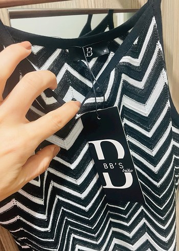 Uzun Triko Askılı Elbise - Görsel 4