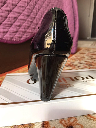 38 Beden siyah Renk Siyah rugan platformlu stiletto