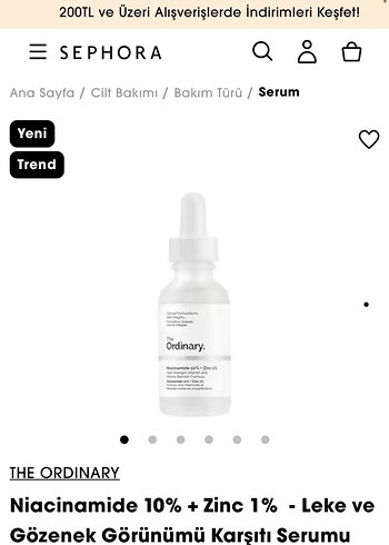 The Ordinary Niacinamide %10 + Çinko %1 Serum