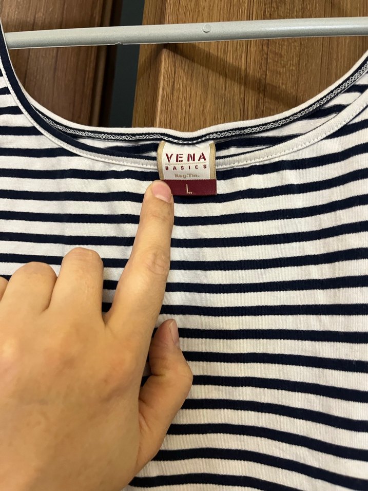 Kadın Siyah-Beyaz Çizgili Pamuklu Atlet - Görsel 2