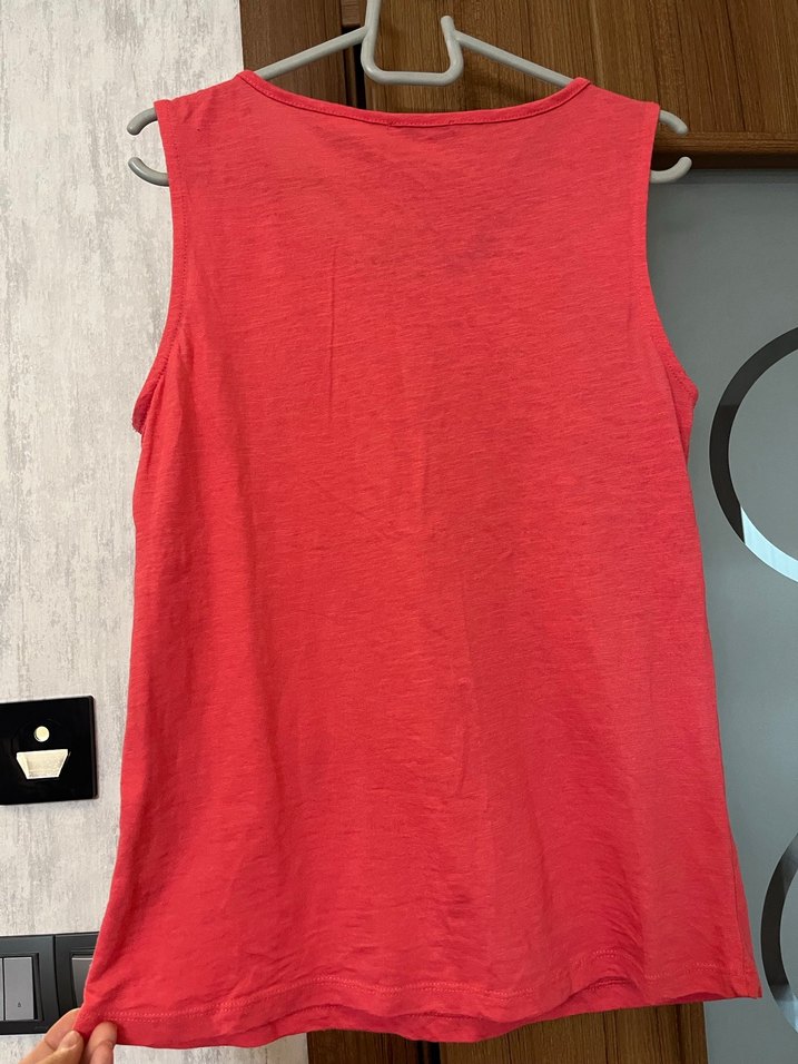 Dantel Detaylı Kırmızı Kadın Atlet - Görsel 3