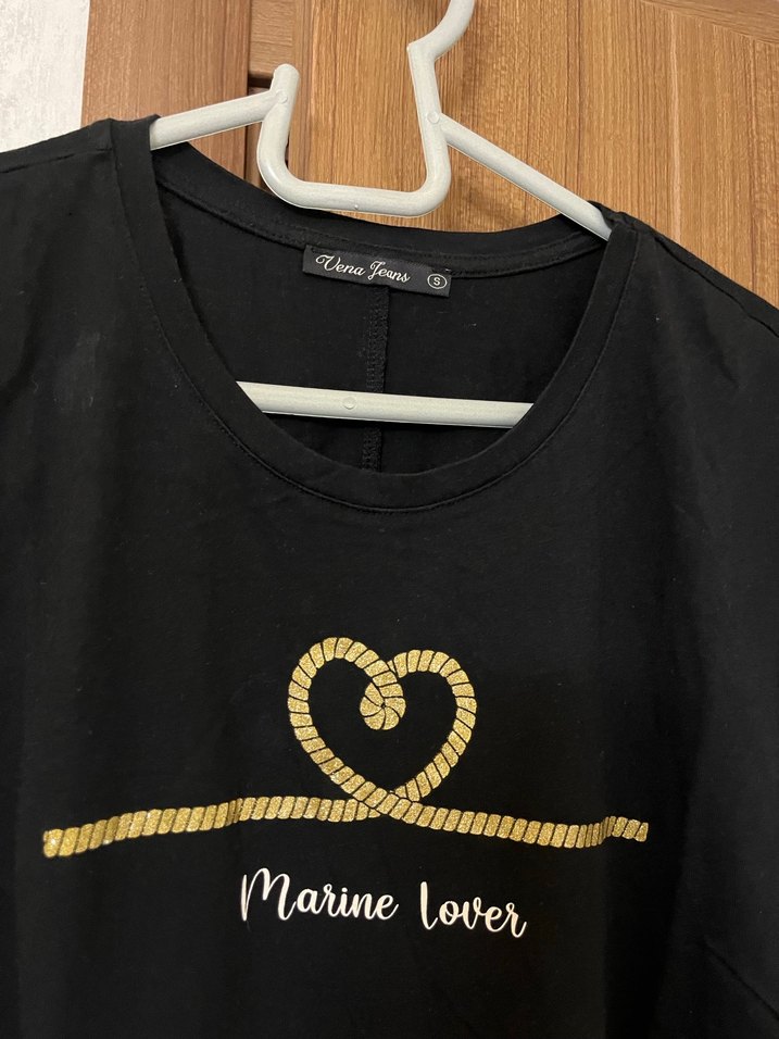 Zincir Detaylı Siyah Kadın Tişört - Görsel 2