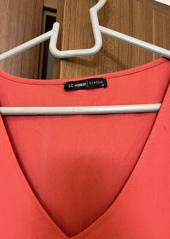 Kırmızı V Yaka Midi Bohem Elbise - Görsel 3