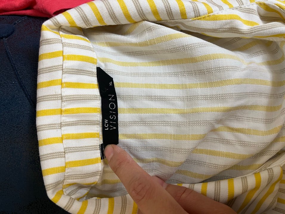 Çizgili Sarı Elbise - Görsel 5