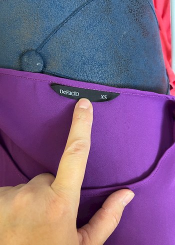 Mor Kadın Kısa Kollu Salaş Bluz - Görsel 4