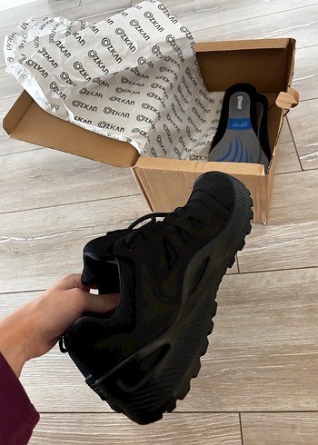42 Beden Siyah Erkek Outdoor Ayakkabı Bağcıklı