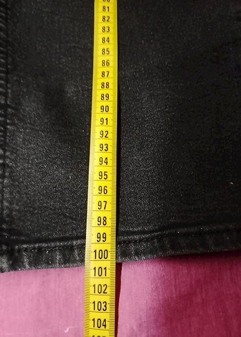 38 Beden DeFacto Kadın Siyah Deri Kemerli Jean