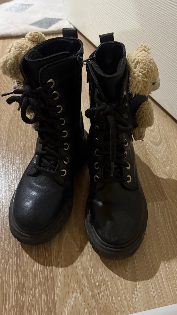 Peluş Ayıcıklı siyah bot - Görsel 3