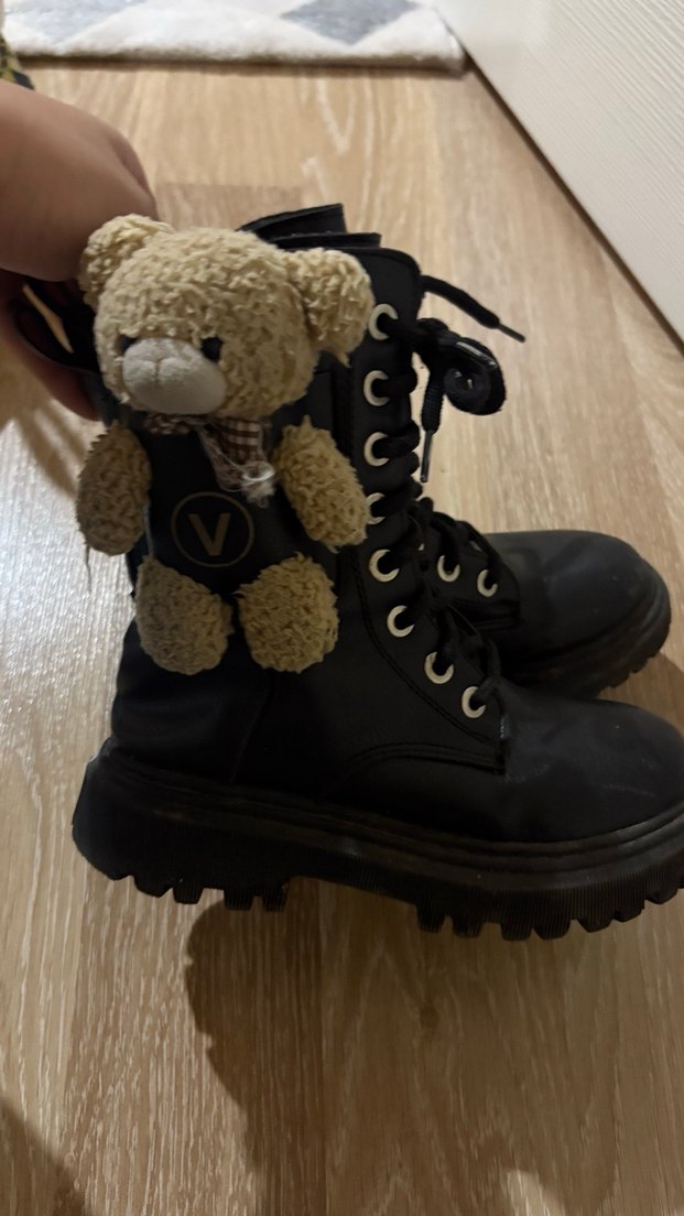 Peluş Ayıcıklı siyah bot - Görsel 2