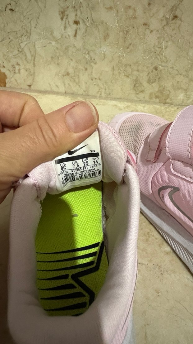 Nike orjinal Kız Çocuk Pembe Cırt Cırtlı Spor Ayakkabı - Görsel 3