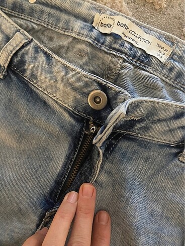 m Beden mavi Renk Batik jean