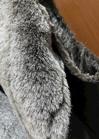 Kahverengi Süet gri Kürklü Kadın Yelek - Görsel 3