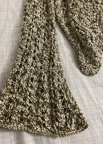 Bohem Gri Örgü Kadın Kazak - Görsel 2