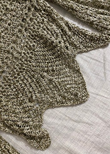 Bohem Gri Örgü Kadın Kazak - Görsel 3