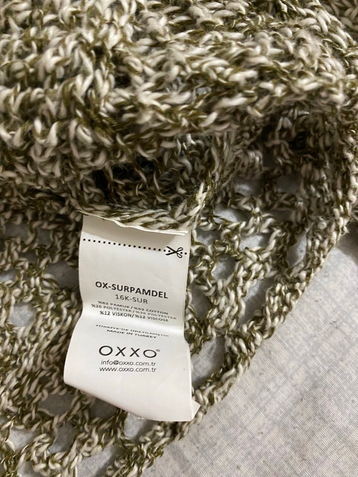 Bohem Gri Örgü Kadın Kazak - Görsel 4