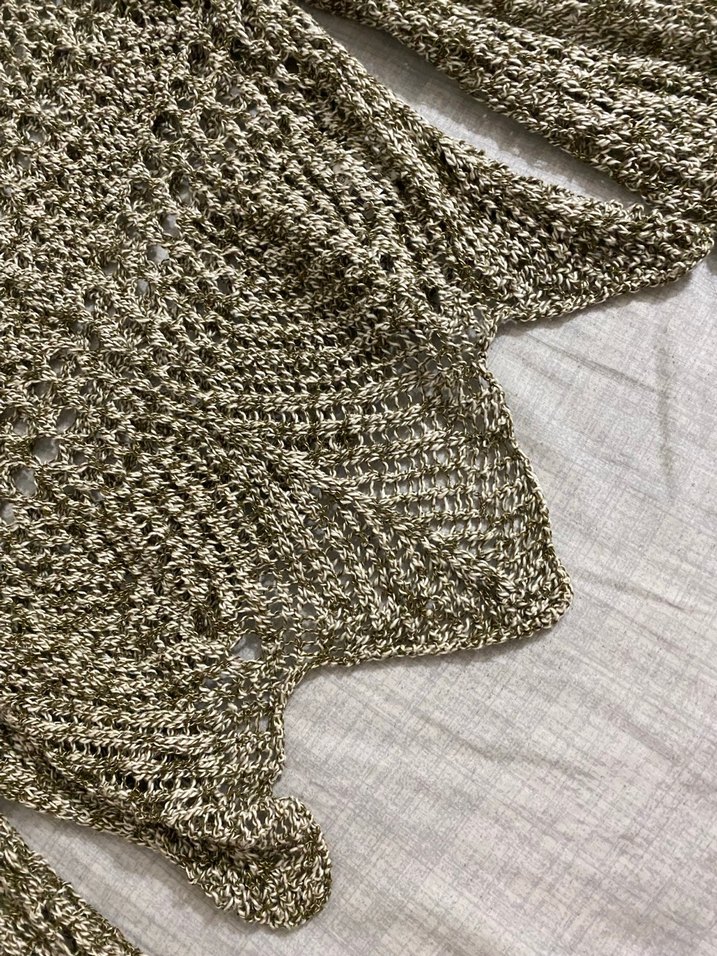 Bohem Gri Örgü Kadın Kazak - Görsel 3