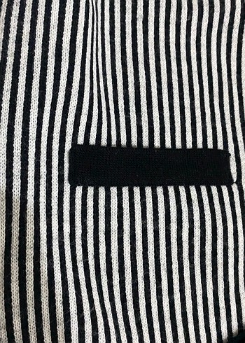 Düğmeli Zebra Desenli gold düğmeli Triko Süveter - Görsel 4