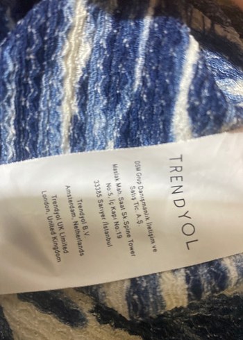 Mavi Pilili Balıkçı Yaka Uzun Kollu Bluz - Görsel 4