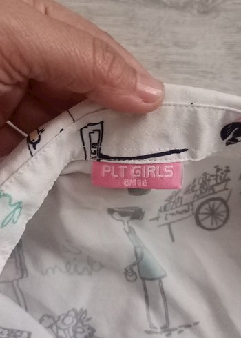 Çok Renkli Baskılı Kız Gömlek - Görsel 2