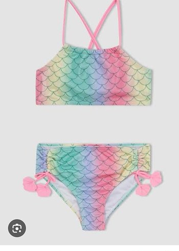 Çok Renkli Tie-Dye Kız Bikini