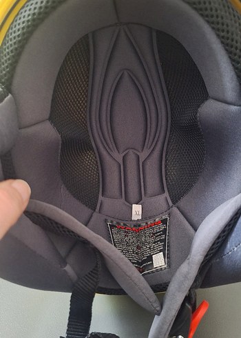 #Sarı Parlak Biker Motosiklet Kaskı - Görsel 5