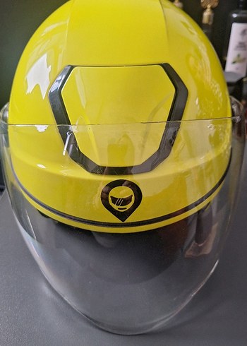 #Sarı Parlak Biker Motosiklet Kaskı - Görsel 2