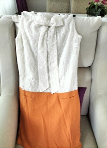 m Beden turuncu Renk #elbise#mini#kısa#dantel