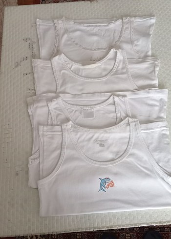 Beyaz Çocuk Atlet 4'lü Paket