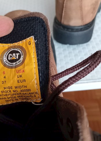 Cat Kahverengi Deri Kadın Bot CAT