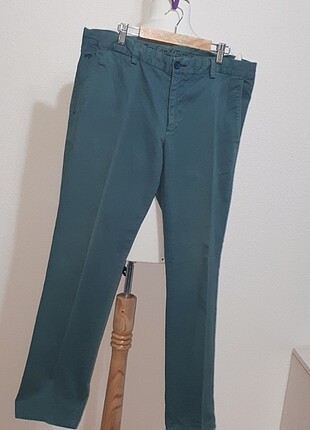 46 Beden yeşil Renk Keten pantalon 