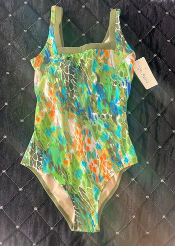 Yeşil Desenli Kadın Mayo - Görsel 3