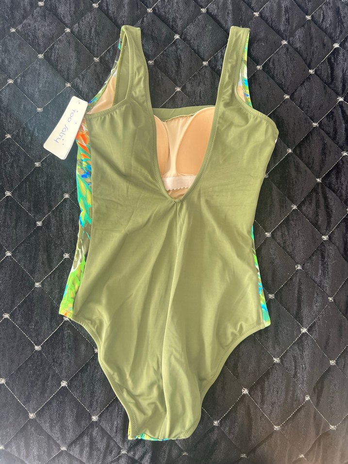 Yeşil Desenli Kadın Mayo - Görsel 4