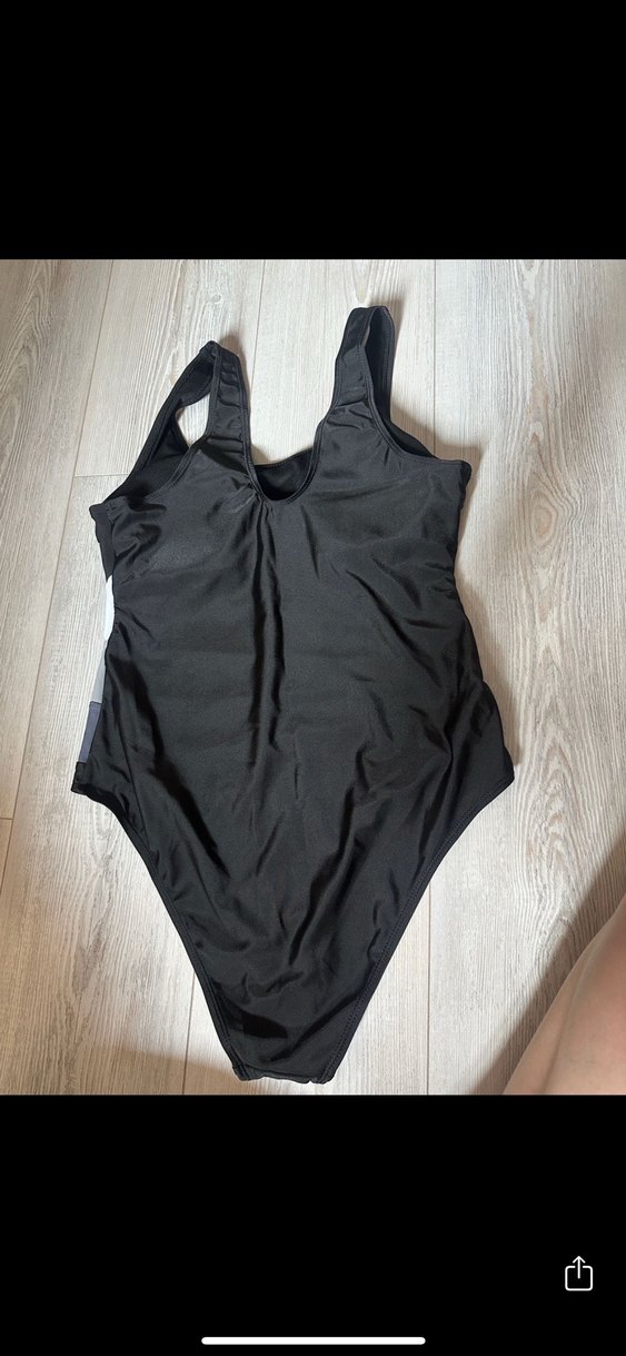 Siyah Gri Şeritli Kadın Spor Mayo - Görsel 4