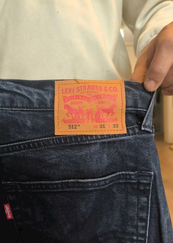 Mavi renk Bol Kesim Midi Denim Erkek Kot Pantolon - Görsel 5