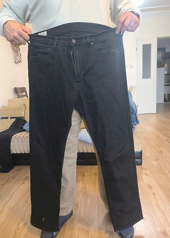 Siyah Deri Erkek Regular Fit Kot Pantolon - Görsel 6