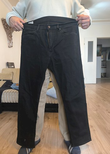 Siyah Deri Erkek Regular Fit Kot Pantolon - Görsel 5