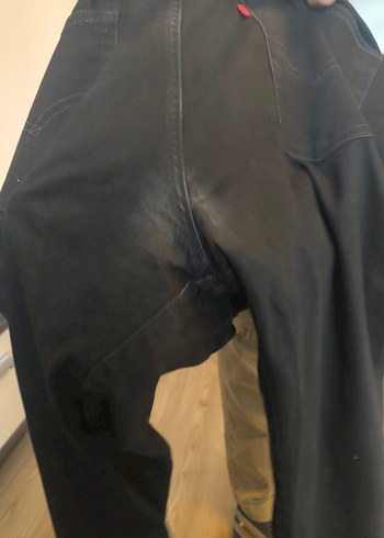 Siyah Deri Erkek Regular Fit Kot Pantolon - Görsel 2