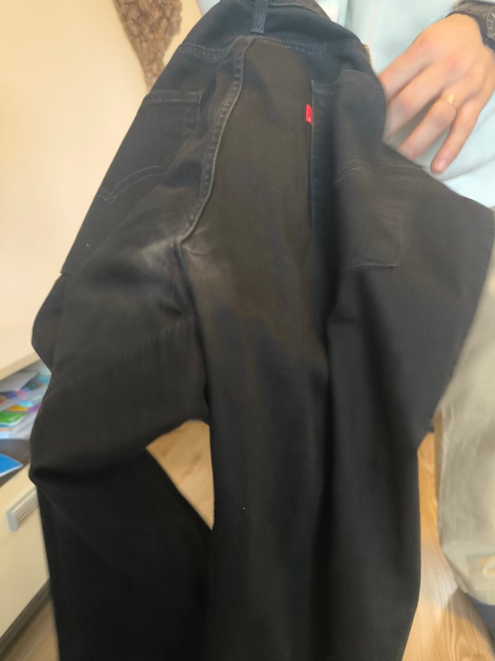 Siyah Deri Erkek Regular Fit Kot Pantolon - Görsel 3