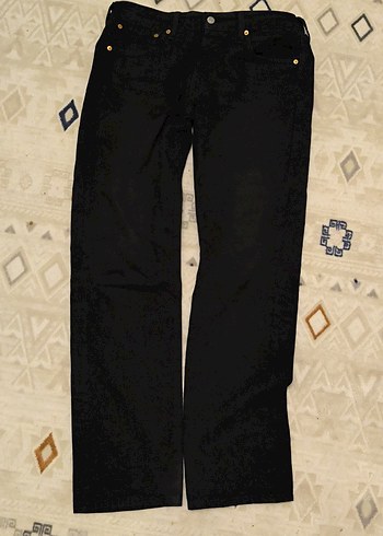 Levis Siyah Yuksek Bel Duz Paca Jean