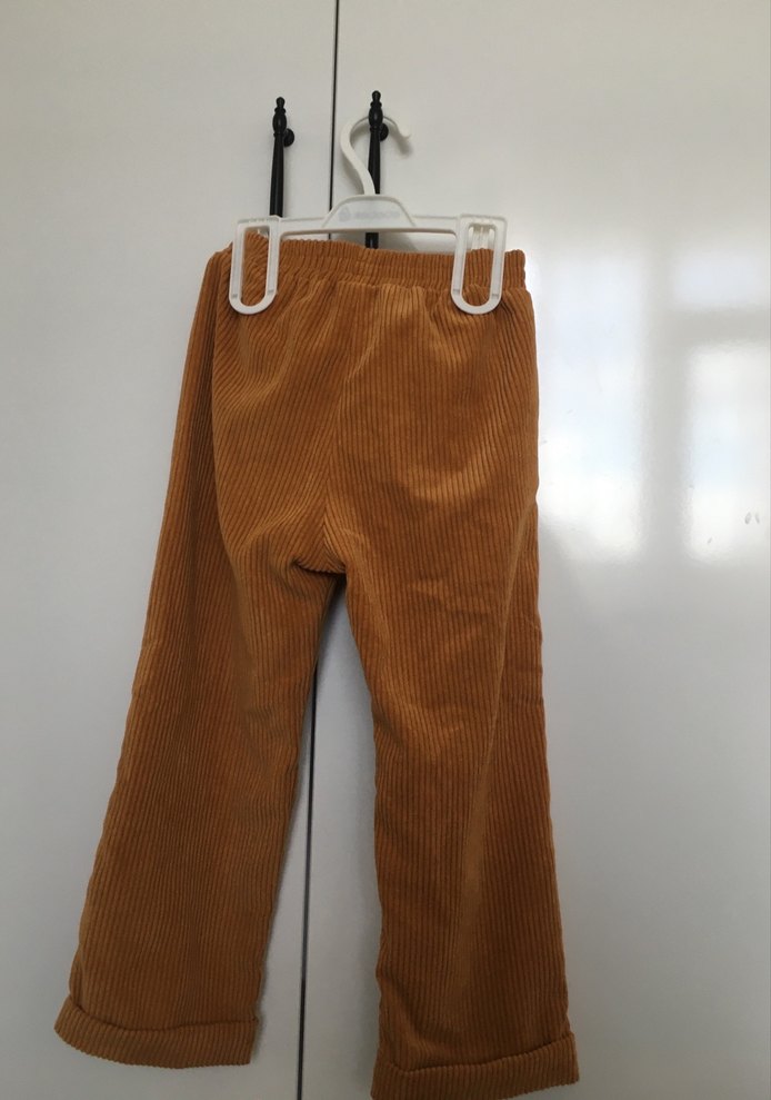 Erkek Çocuk Kahverengi Süet Bol Paça Pantolon - Görsel 4