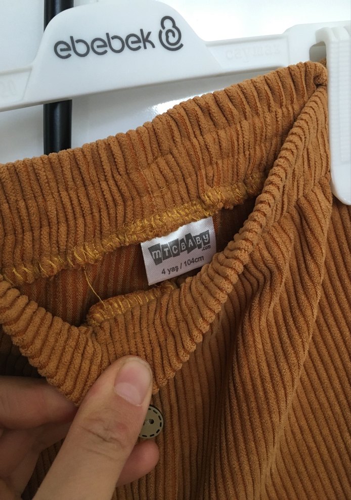 Erkek Çocuk Kahverengi Süet Bol Paça Pantolon - Görsel 3