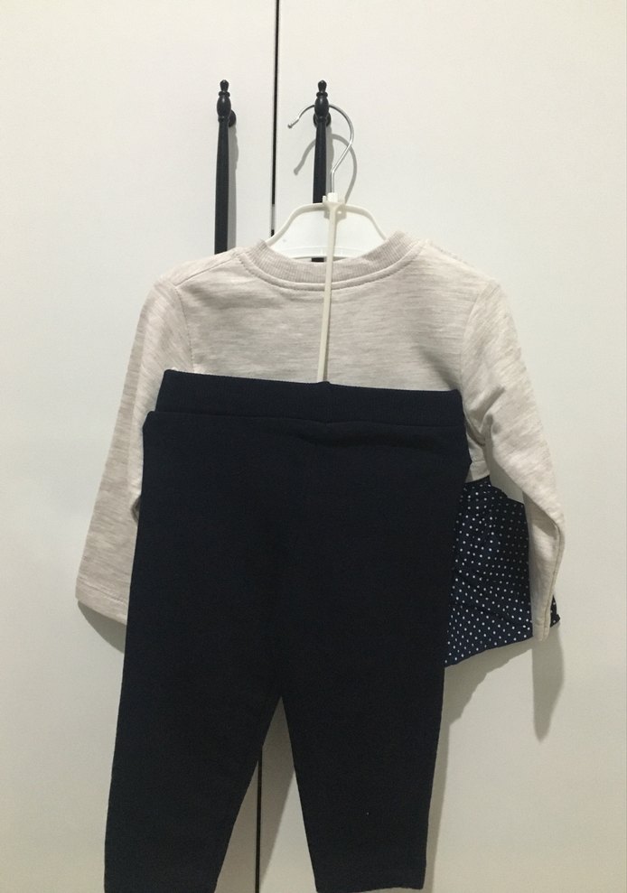 Uzun Kollu Örgü Bebek Kız Takımı - Görsel 2