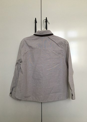 Kahverengi Çizgili Uzun Kollu Erkek Gömlek - Görsel 2