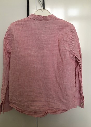 Erkek Çocuk Kırmızı Çizgili Gömlek - Görsel 3