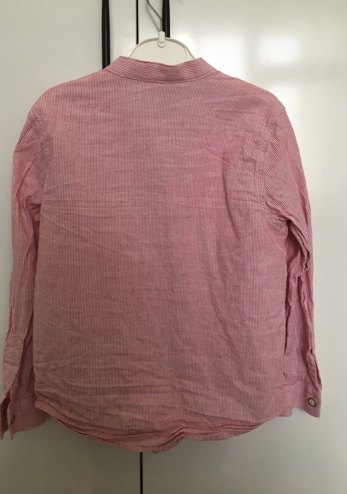 Erkek Çocuk Kırmızı Çizgili Gömlek - Görsel 3