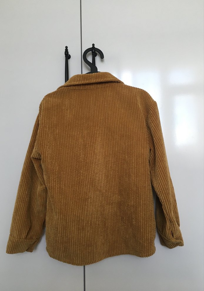 Düğmeli Erkek çocuk Kadife Gömlek - Görsel 5