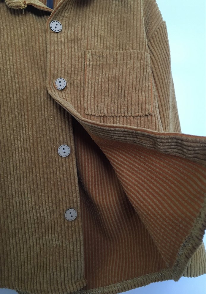 Düğmeli Erkek çocuk Kadife Gömlek - Görsel 3