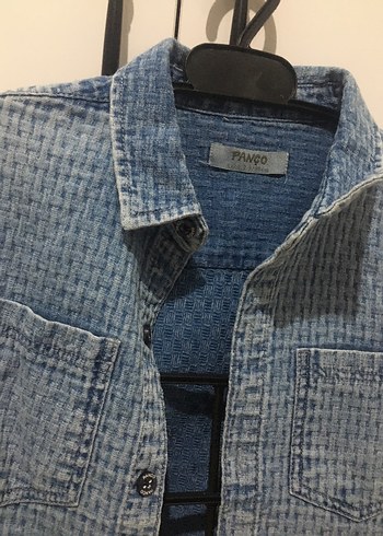 Erkek Çocuk Mavi Kot Gömlek - Görsel 2