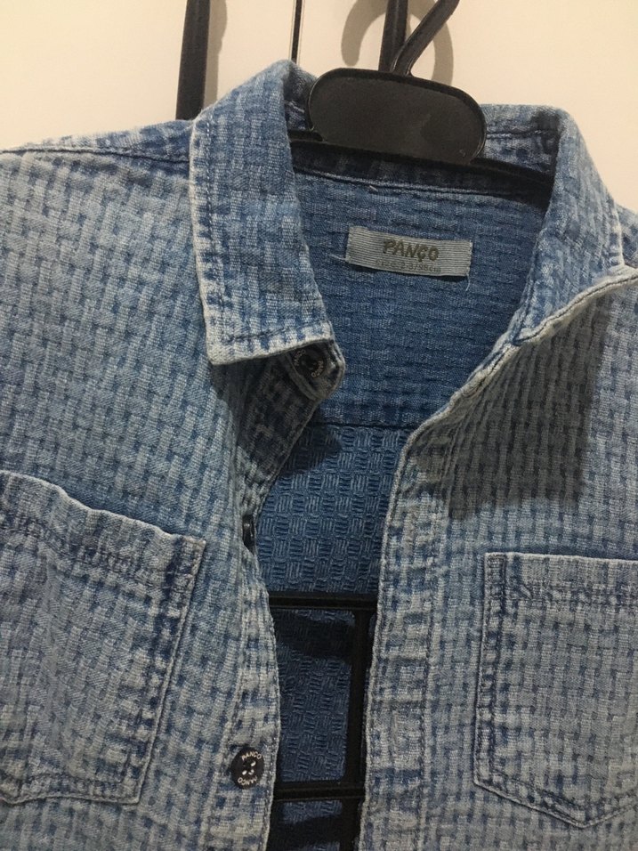 Erkek Çocuk Mavi Kot Gömlek - Görsel 2