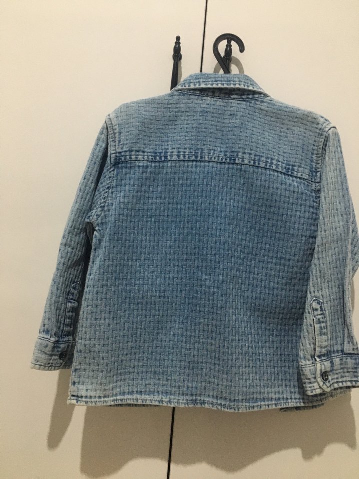 Erkek Çocuk Mavi Kot Gömlek - Görsel 4